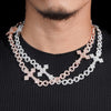10MM Diamond Cross Infinity Link Chain 14K Gold
