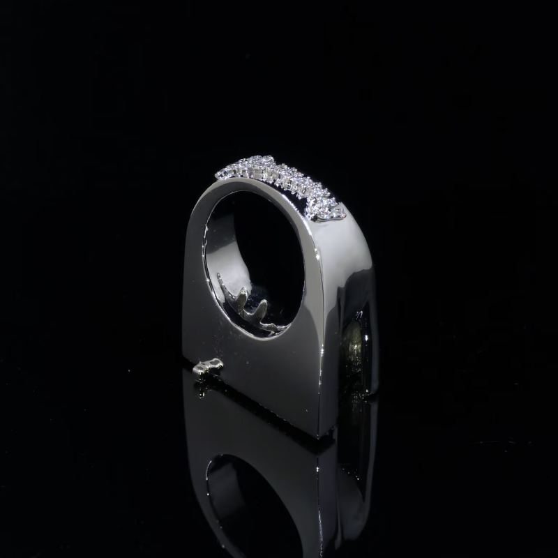 Custom Made Name Lab Grown Diamond Ring 925 Sterling Silver