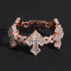 Rose Gold Two Tone Cross Bracelet Infinity Link
