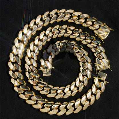Цепочка Miami Cuban Link толщиной 28 мм, 30 мм, тяжелая килограммовая цепь, серебро 999 пробы, с покрытием из 14-каратного золота