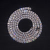 Solid Silver Side Iced 6.5MM Tennis Chain Moissanite Diamond