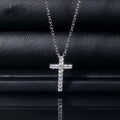 Classic Design Mini Size Women Moissanite Diamond Cross Pendant Necklace