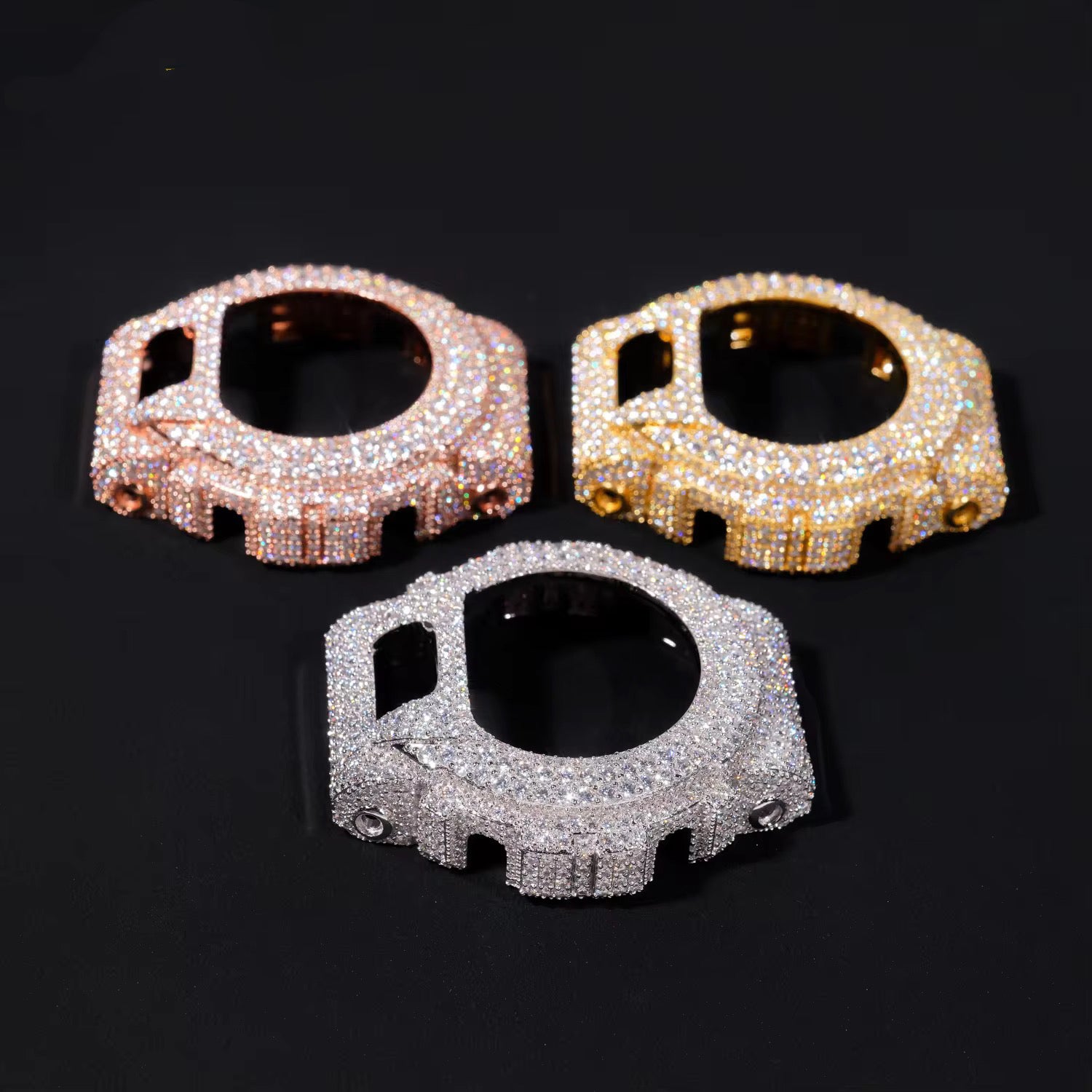 G Shock Watch Cover DW6900 Oced Out With VVS Moissanite Diamond Iced Out Watch