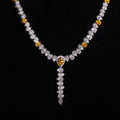 Drop Link Tennis Necklace Pear Cut Moissanite Diamond