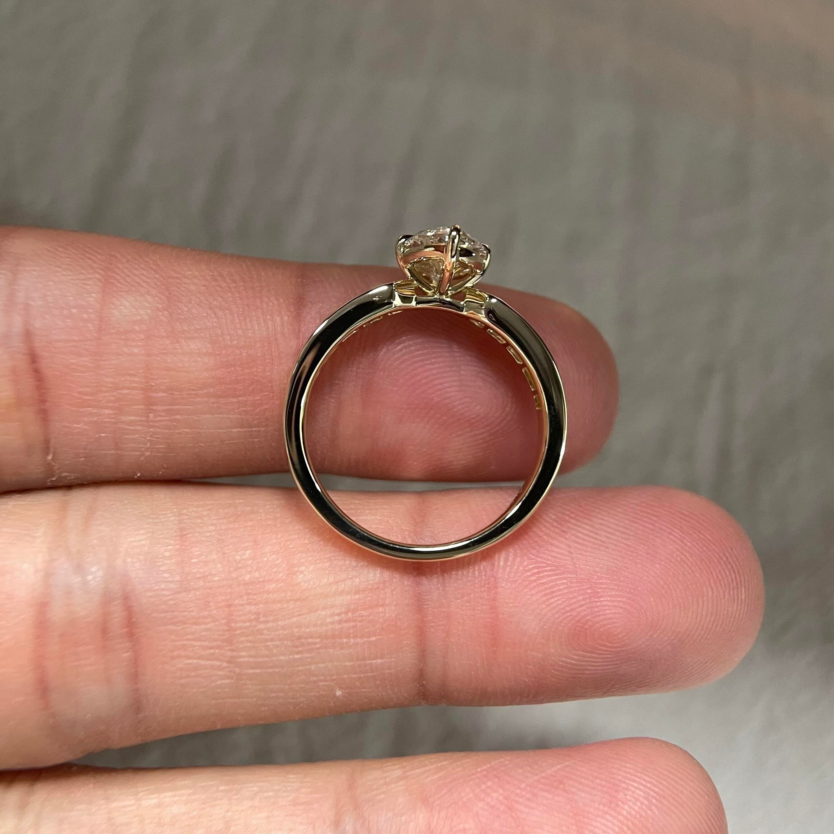 1.5 Carat Marquise Cut Vintage Lab Grown Diamond Ring