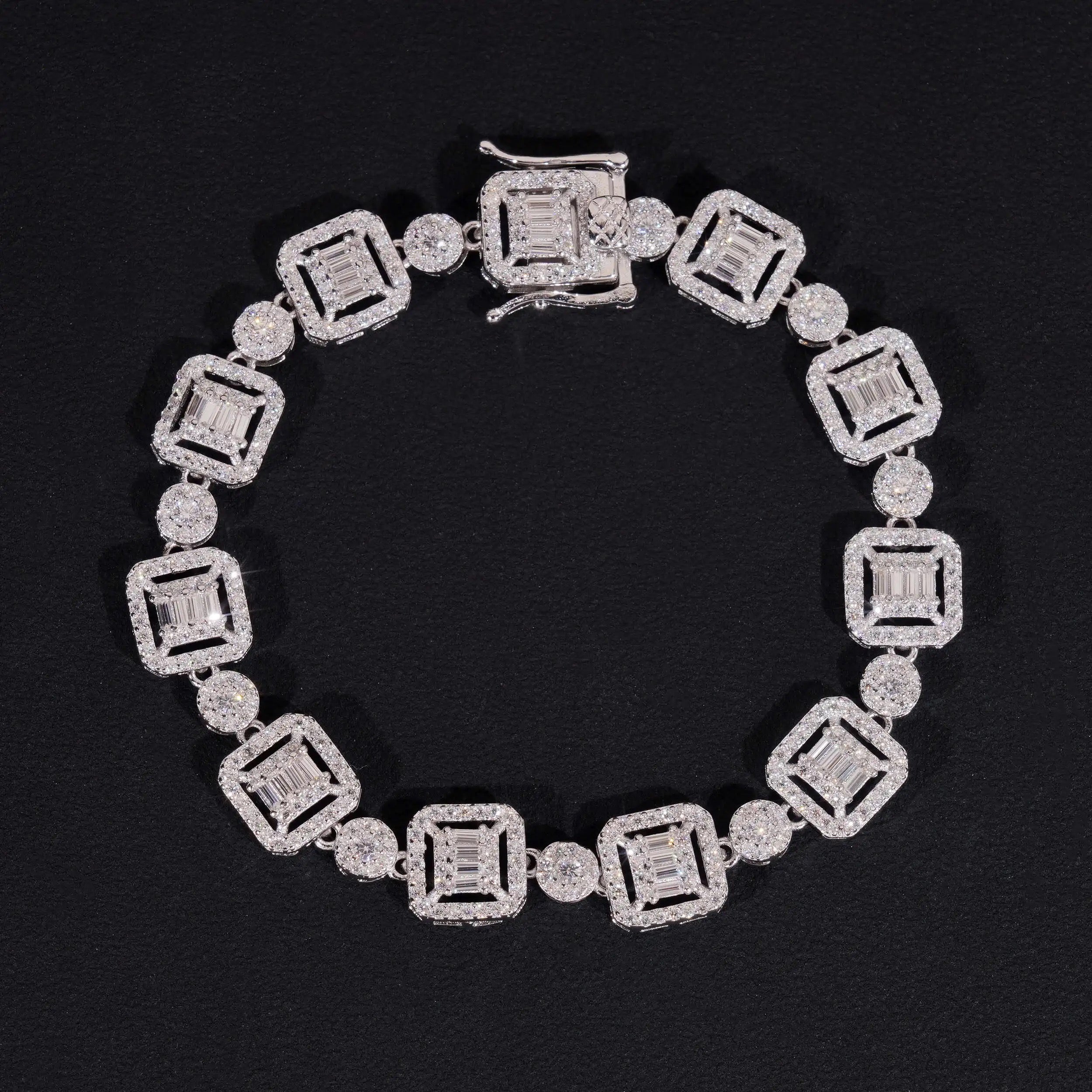 Sterling Silver Iced-Out VVS Moissanite Tennis Bracelet | Hip Hop Jewelry