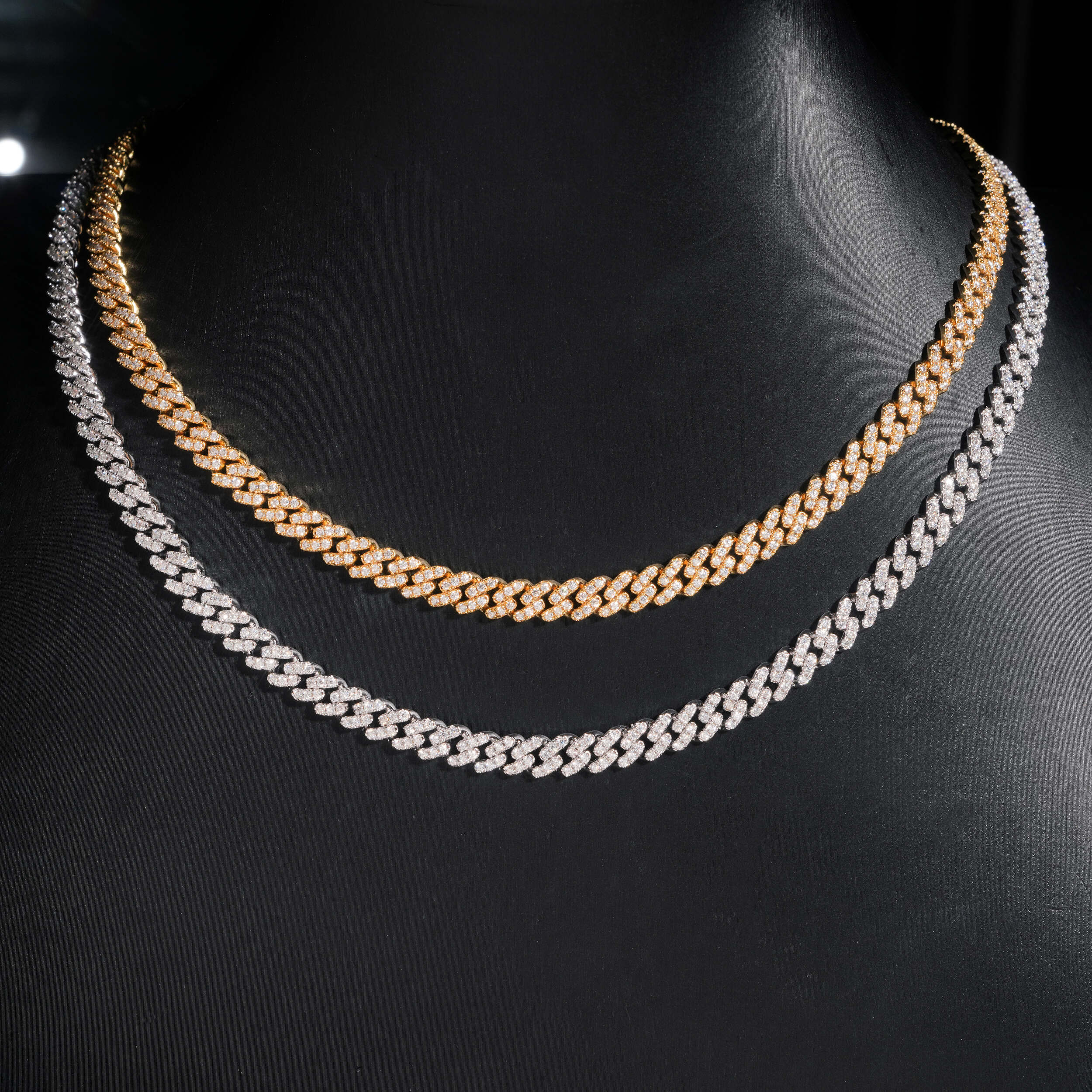VVS Moissanite Diamond Cuban Chain Brass 6MM