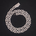 10MM Custom Name Clasp Infinity Link Chain Men Necklace Jewelry VVS Moissanite
