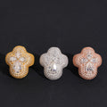 925 Sterling Silver Hip Hop Clover Shaped Moissanite Men Iced Out Ring