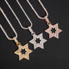 Baguette Cut Diamond Moissanite David Star Pendant