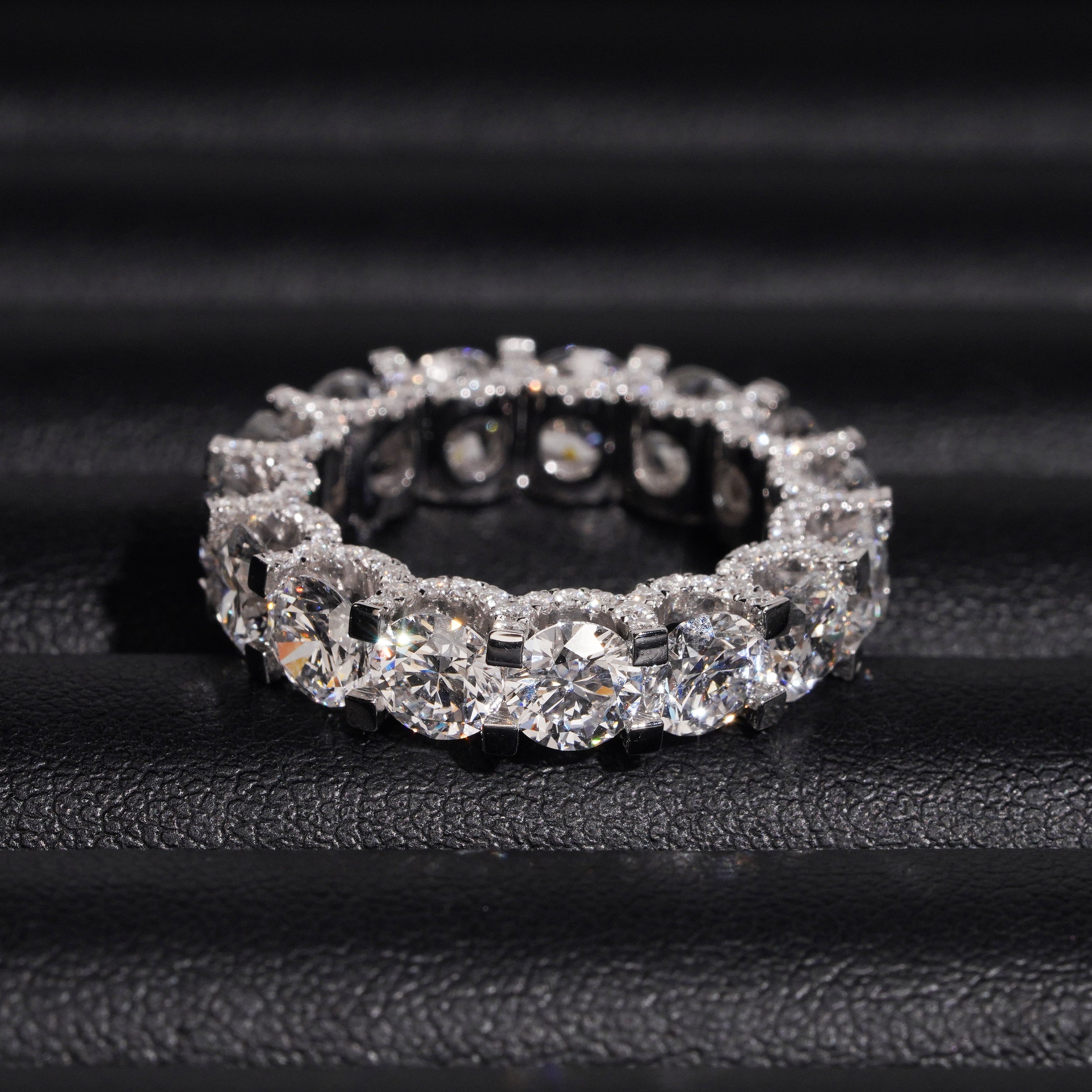 10K White Gold VVS CVD Diamond Eternity Ring 50 Pointer