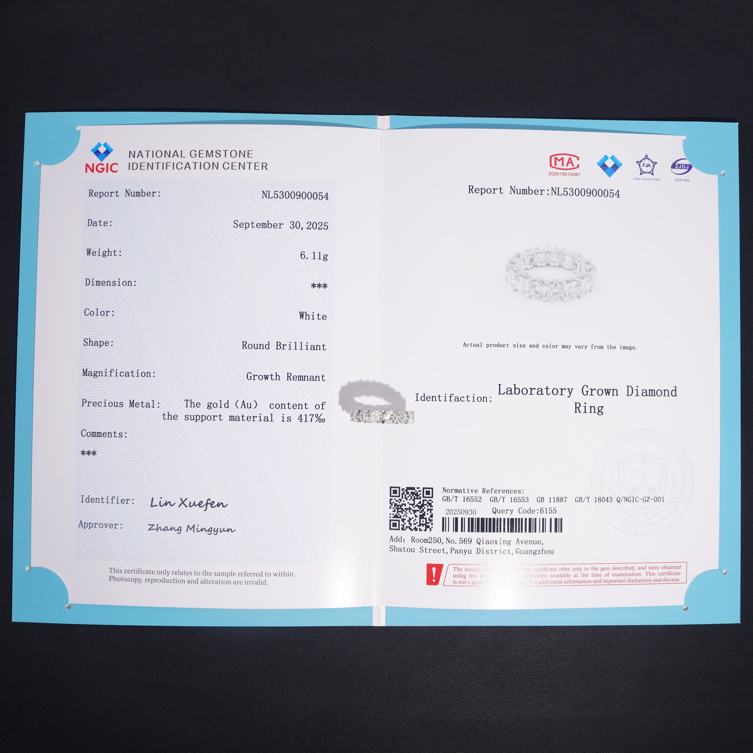 10K White Gold VVS CVD Diamond Eternity Ring 50 Pointer