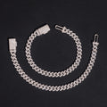 6MM Sterling Silver Lab Grown Diamond Cuban Link Bracelet