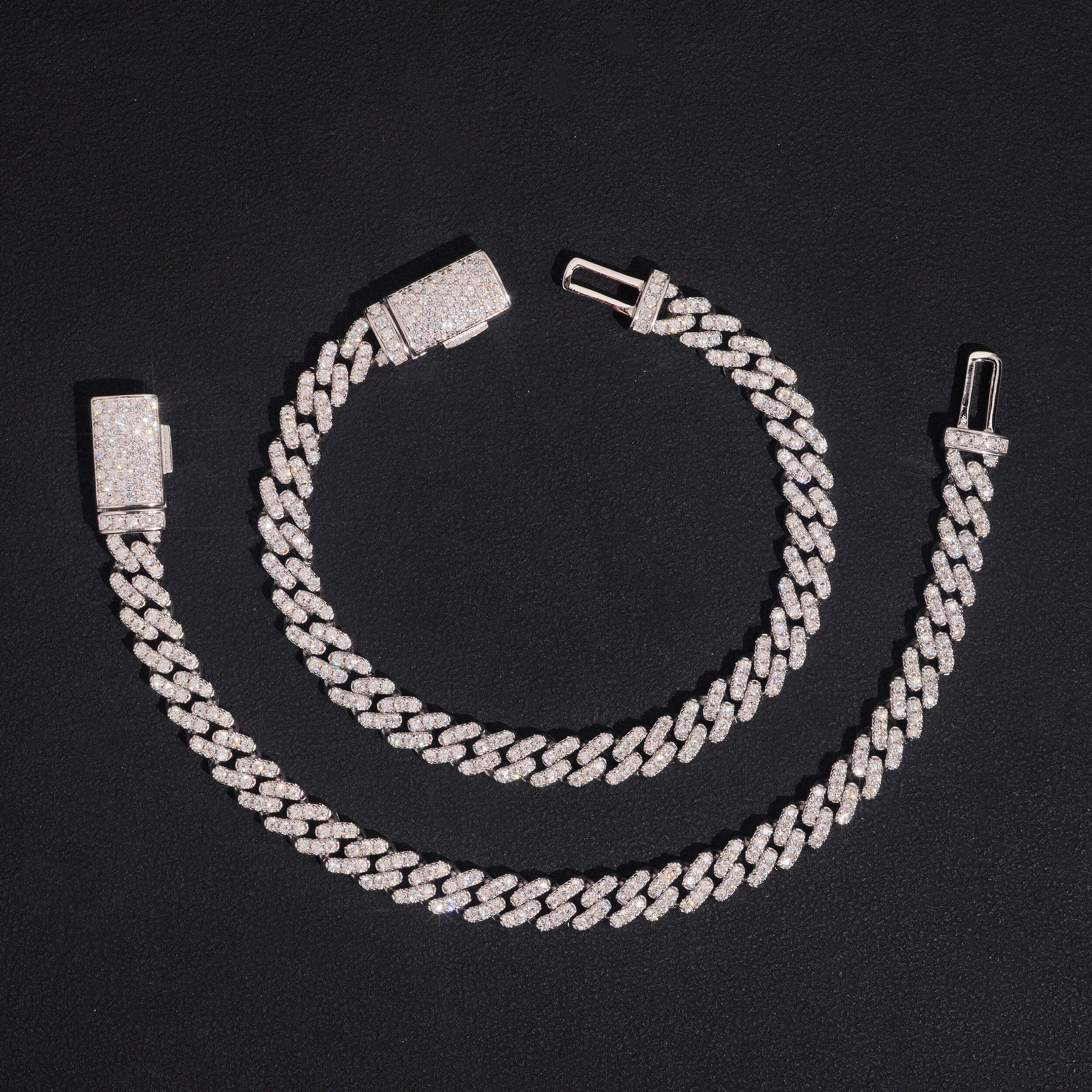 6MM Sterling Silver Lab Grown Diamond Cuban Link Bracelet