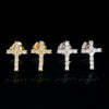 VVS Moissanite Diamond Cross Earrings Iced Out Hip Hop Jewelry Accessory