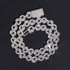 New Arrival 13MM Pear Cut Infinity Link Chain Necklace Moissanite Diamond