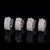 VVS Diamond Iced Out Moissanite Hoop Earrings Sterling Silver White Gold