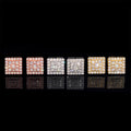 Square Moissanite Diamonds Screw Back Earrings 925 Sterling Silver Men Iced Out