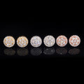 VVS Moissanite Stud Earrings Screw Back Solid Silver For Men And Women