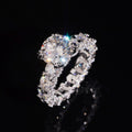 5CT Round Moissanite Diamond Ring For Women