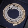VVS Moissanite Diamond Cuban Chain Brass 10MM Two Rows