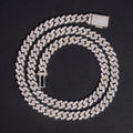 Single Row VVS Moissanite Diamond Cuban Chain Necklace 8MM