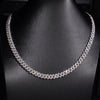 Single Row VVS Moissanite Diamond Cuban Chain Necklace 8MM