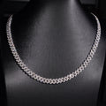 Single Row VVS Moissanite Diamond Cuban Chain Necklace 8MM