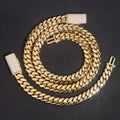 12MM Hand Made Plain Cuban With VVS Moissanite Diamond Clasp