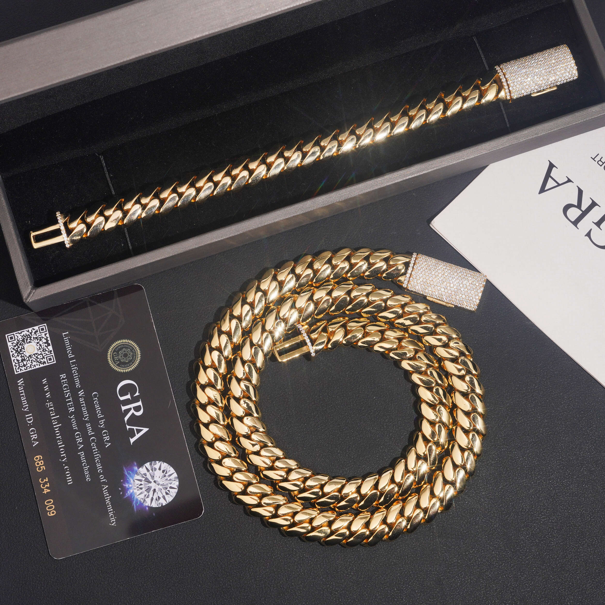 12MM Hand Made Plain Cuban With VVS Moissanite Diamond Clasp
