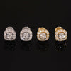 925 Silver 8MM VVS Lab Diamond Screw Back Stud Earrings For Men And Women