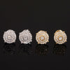 Sterling Silver VVS Lab Diamond Men Earrings Screw Back