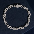 925 Sterling Silver VVS Lab Grown Diamond Infinity Link Bracelet