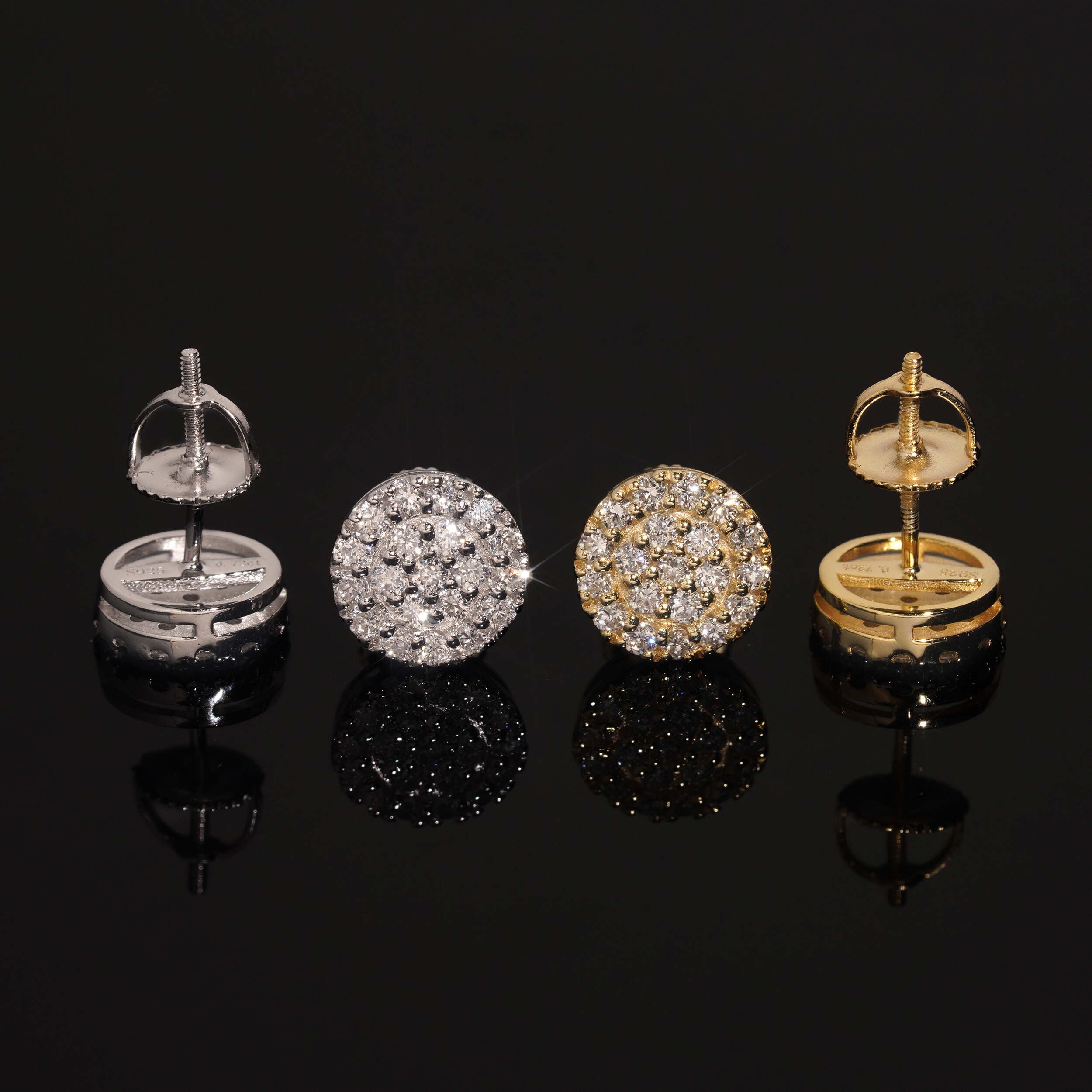 Men Earrings Iced Out VVS Lab Grown Diamond Jewelry