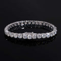 10K Solid White Gold 6MM VVS Moissanite Tennis Bracelet With GRA Report
