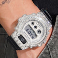 Iced Out G Shock DW6900 Moissanite Watch For Men