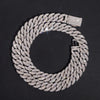 15MM Single Big Carat Curve Lock Moissanite Cuban Chain Necklace