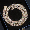 Iced Out 10K Solid Rose Gold 10MM Cuban Link Chain with VVS Moissanite hip hop jewelry0