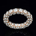 10K Rose Gold VVS 1 Lab Grown Diamond 360 Fully Iced Eternity Ring Band For Men