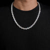 1CT Pear Cut VVS Moissanite Diamond Tennis Chan Necklace Upside Down Setting
