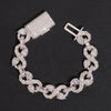 Moissanite Diamond Infinity Link Bracelet For Men 13MM