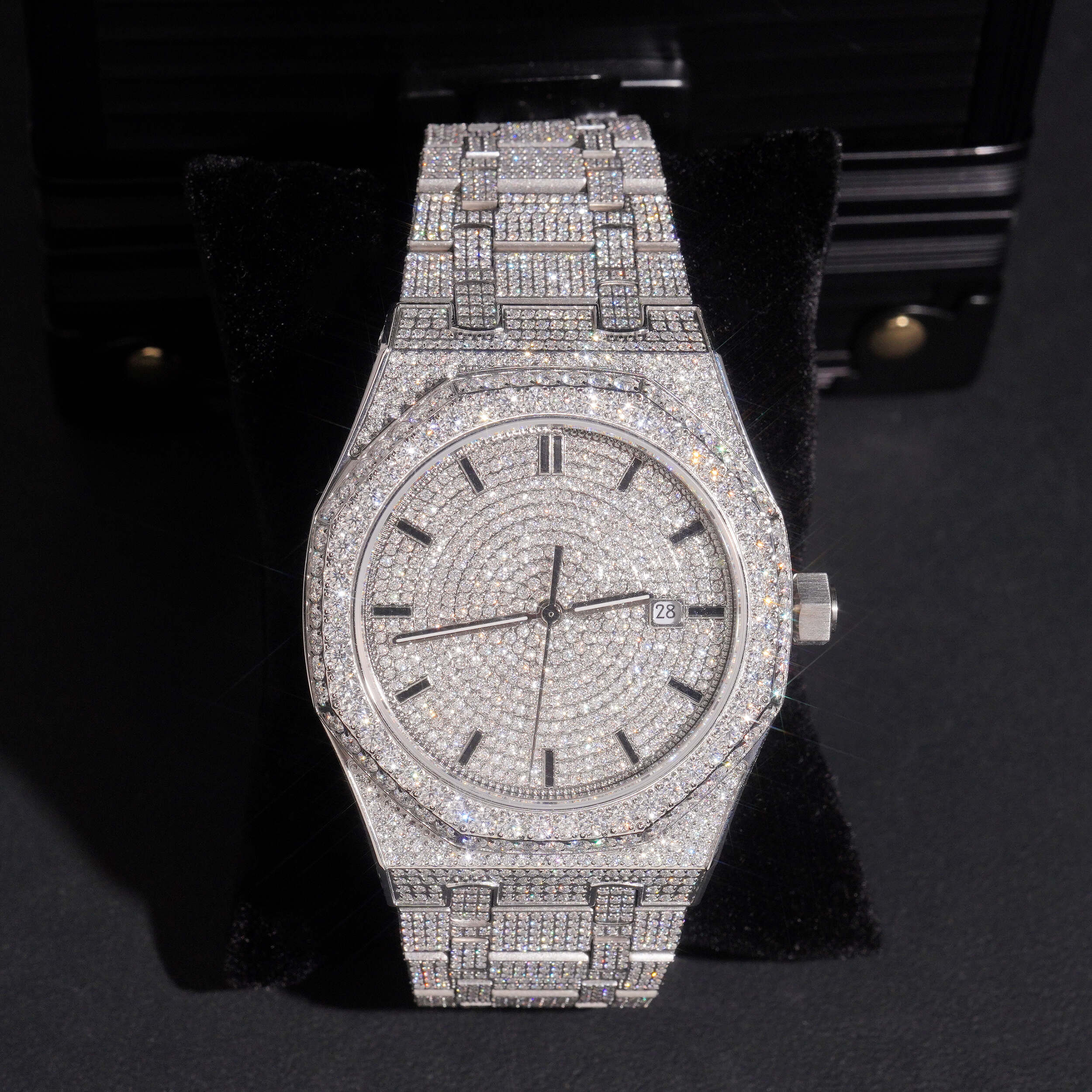 Moissanite Diamond Iced Out Buss Down Watch For Men