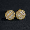 Men's Iced Out Round Circle VVS Moissanite Earrings - Luxury Hip Hop Jewelry