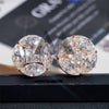 18MM Moissanite Diamond Flower Earrings Fancy Cut VVS Screw Back Luxury0