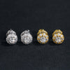 Hip Hop Iced Out Men VVS Moissanite Diamond Stud Earrings Screw Back 925 Sterling Silver