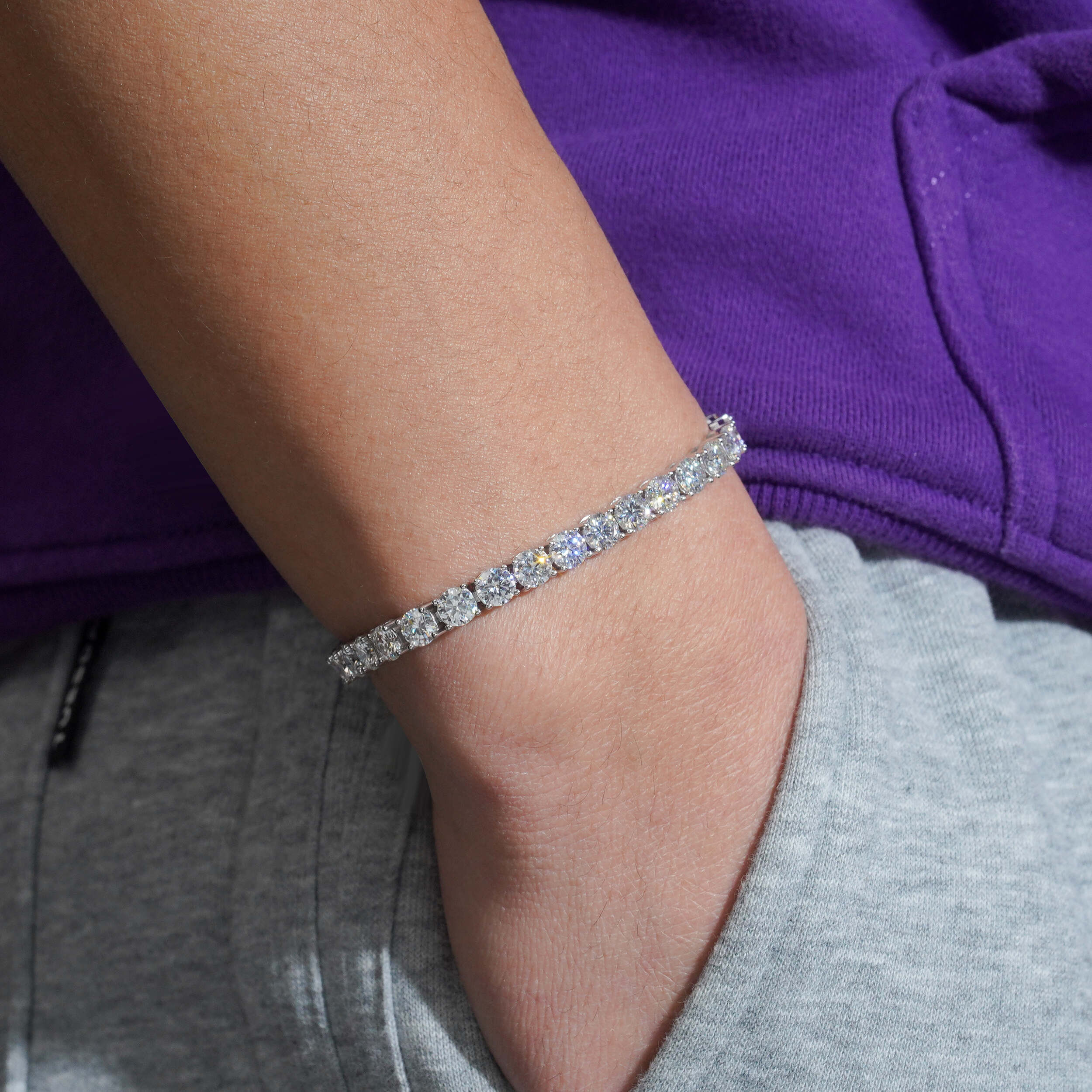 VVS Lab Diamond Tennis Bracelet 5MM IGI