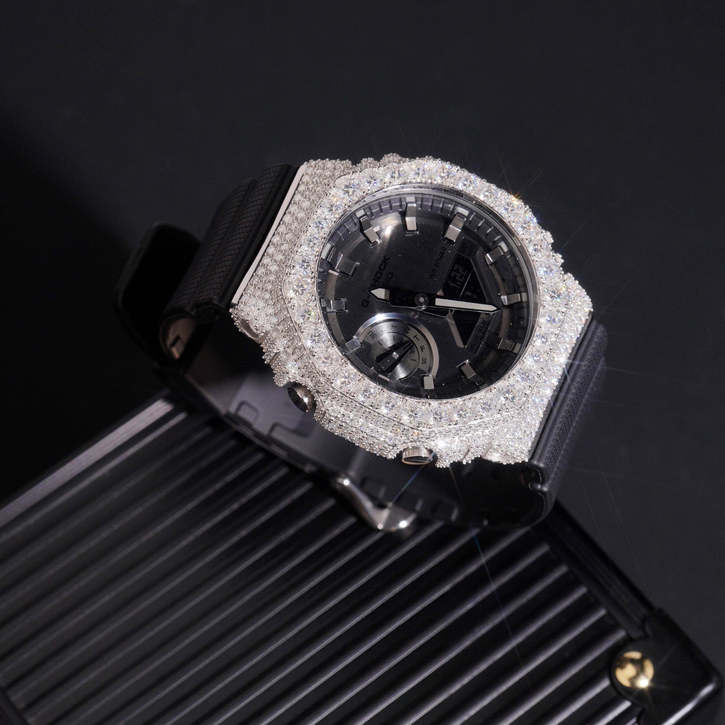 Iced Out Moissanite Diamond G Shock Watch GA2100
