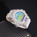 DW6900 G Shock Iced Out Buss Down Moissanite Watch Mosaic Setting