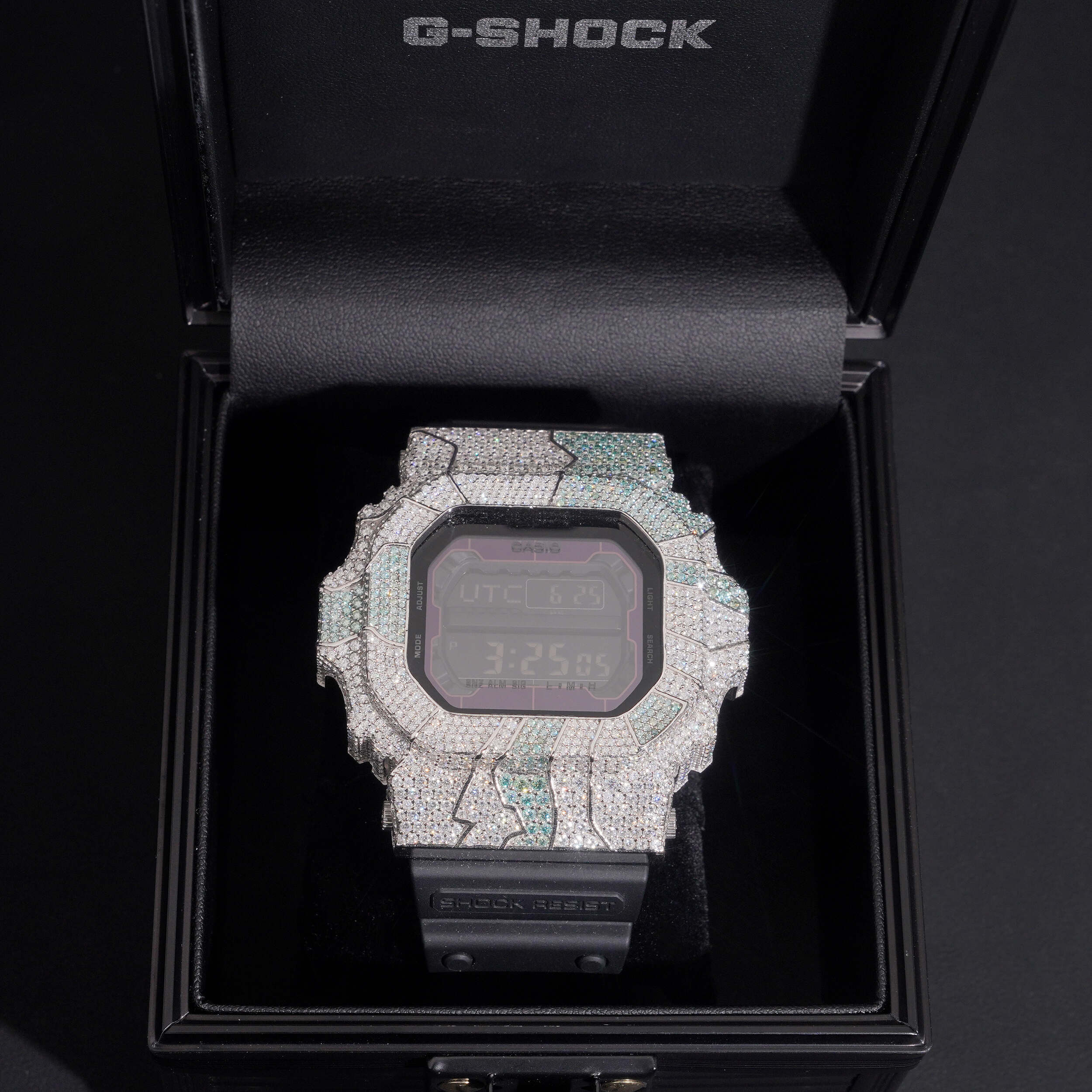 Casio GX56 Iced Out Moissanite Diamond Watch For Men Camo Style
