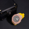 Yellow Band Iced Out G Shock GA2100 Watch